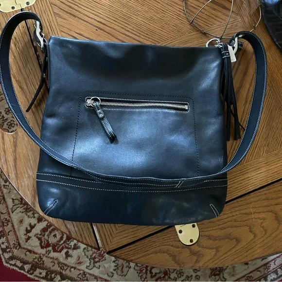 Vintage Coach Legacy Black Leather Shoulder Bag - Picture 3 of 15